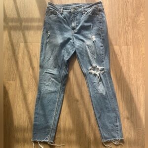 Old Navy High-Rise Rockstar Super Skinny Denim Jeans, medium wash, size 10
